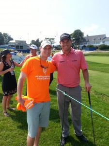 Kris Hart CEO of Nextgengolf and Bill Haas at the CVS Charity Classic