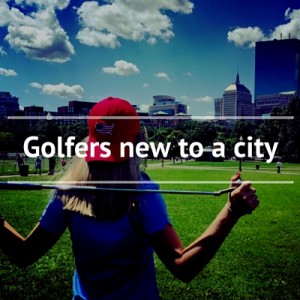 Golfers new to a city