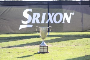NCCGA National Championship college golf trophy with Cleveland and Srixon